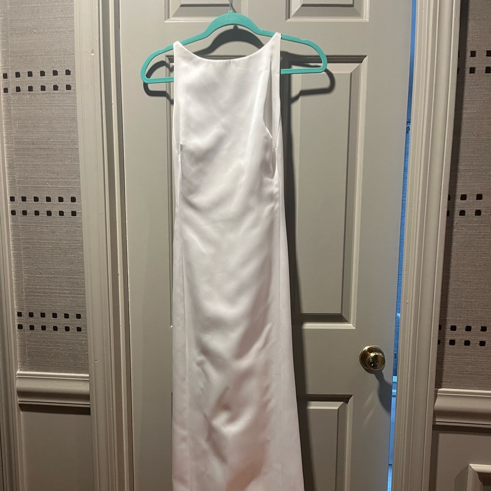 Vera Wang Ivory Satin Dress